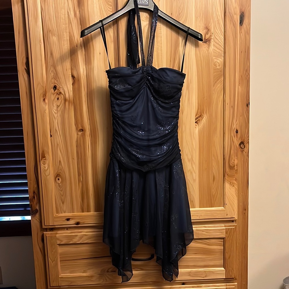 Navy blue halter dress size Medium